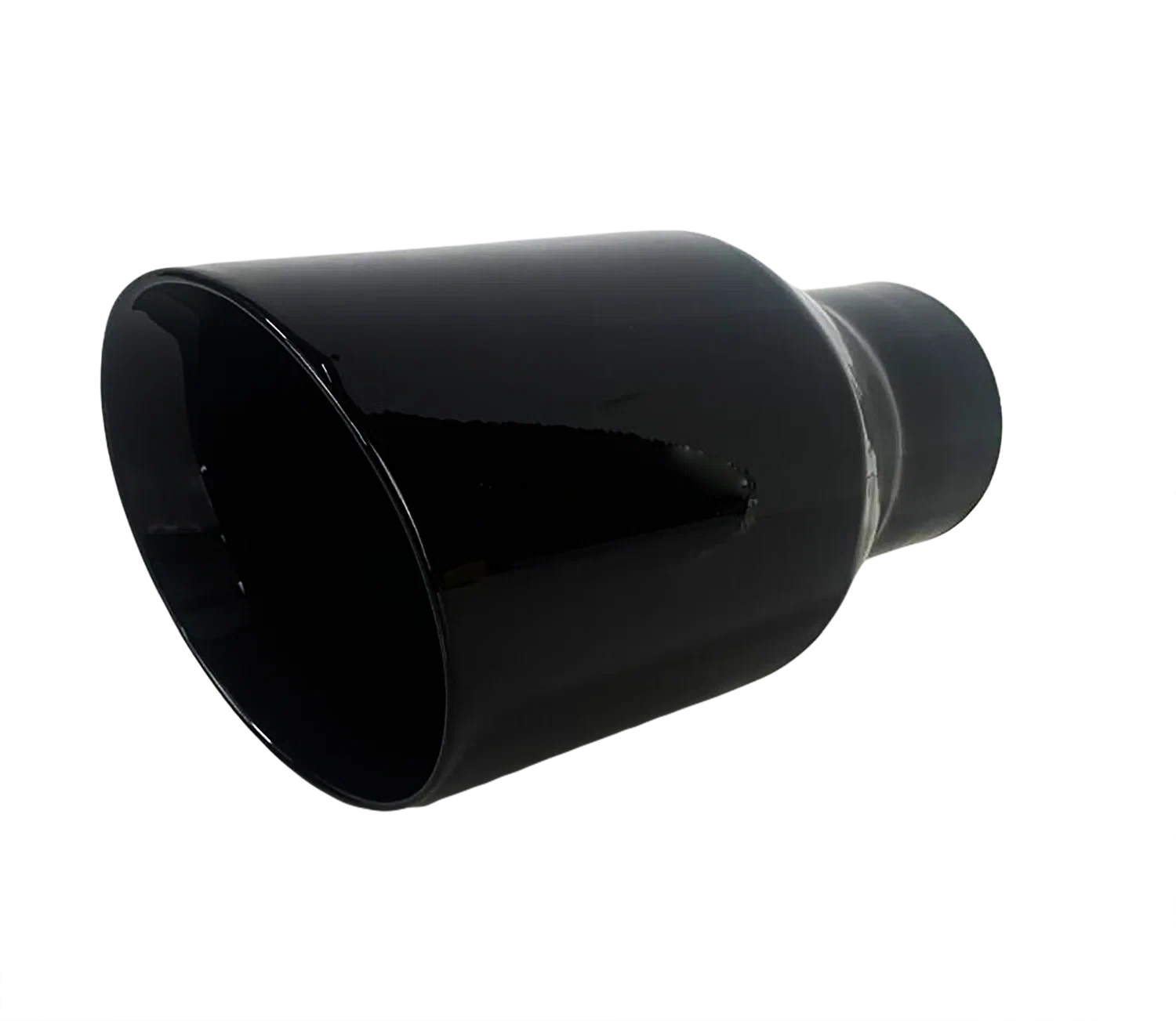 2.5_ IDX4_X8_ Double Wall Slant Cut Stainless Gloss Black Exhaust Tip 2508BK
